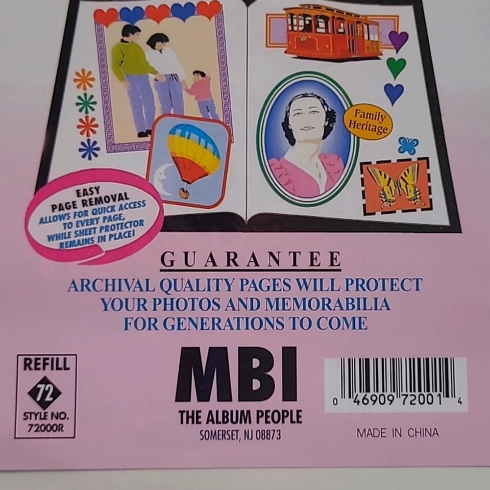 The Memory Collection Top Loading Scrapbook Pages Refill Pack 5 Sheets 10 Pages - Picture 5 of 6